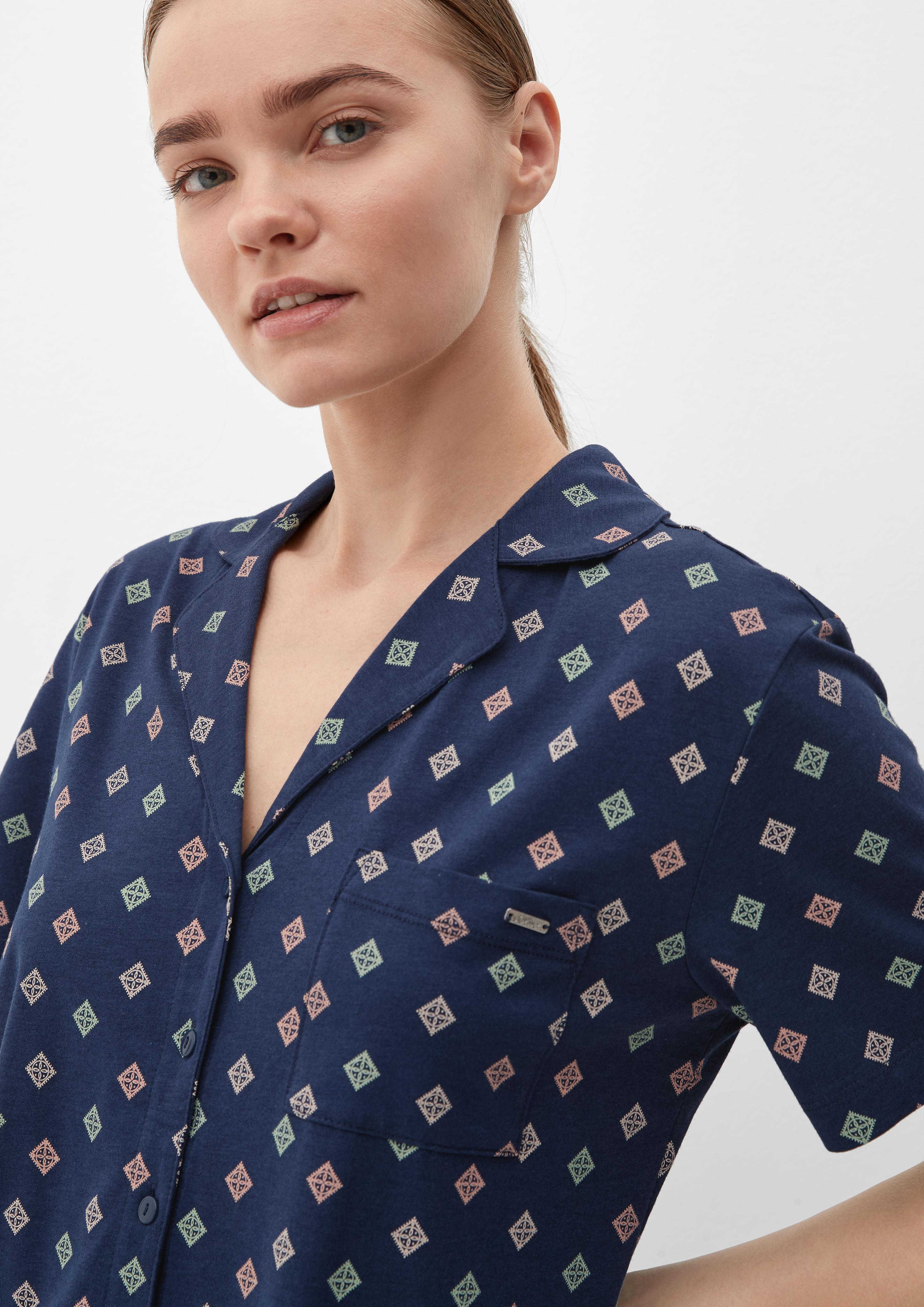Kurzer Pyjama mit Allover-Muster  6008383-5865