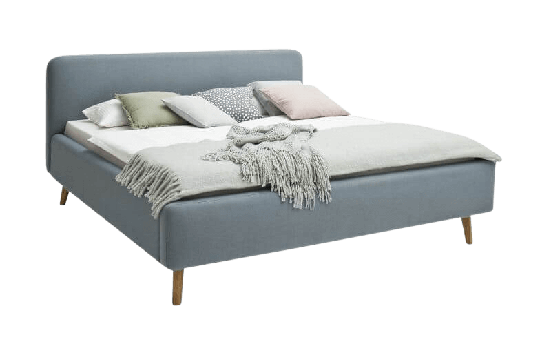 Meise Polsterbett Mattis Eisblau 140 x 200 cm