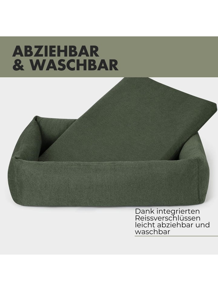 PAW WOW Hundebett EMMA Velours Olive günstig kaufen 80 x 60 cm