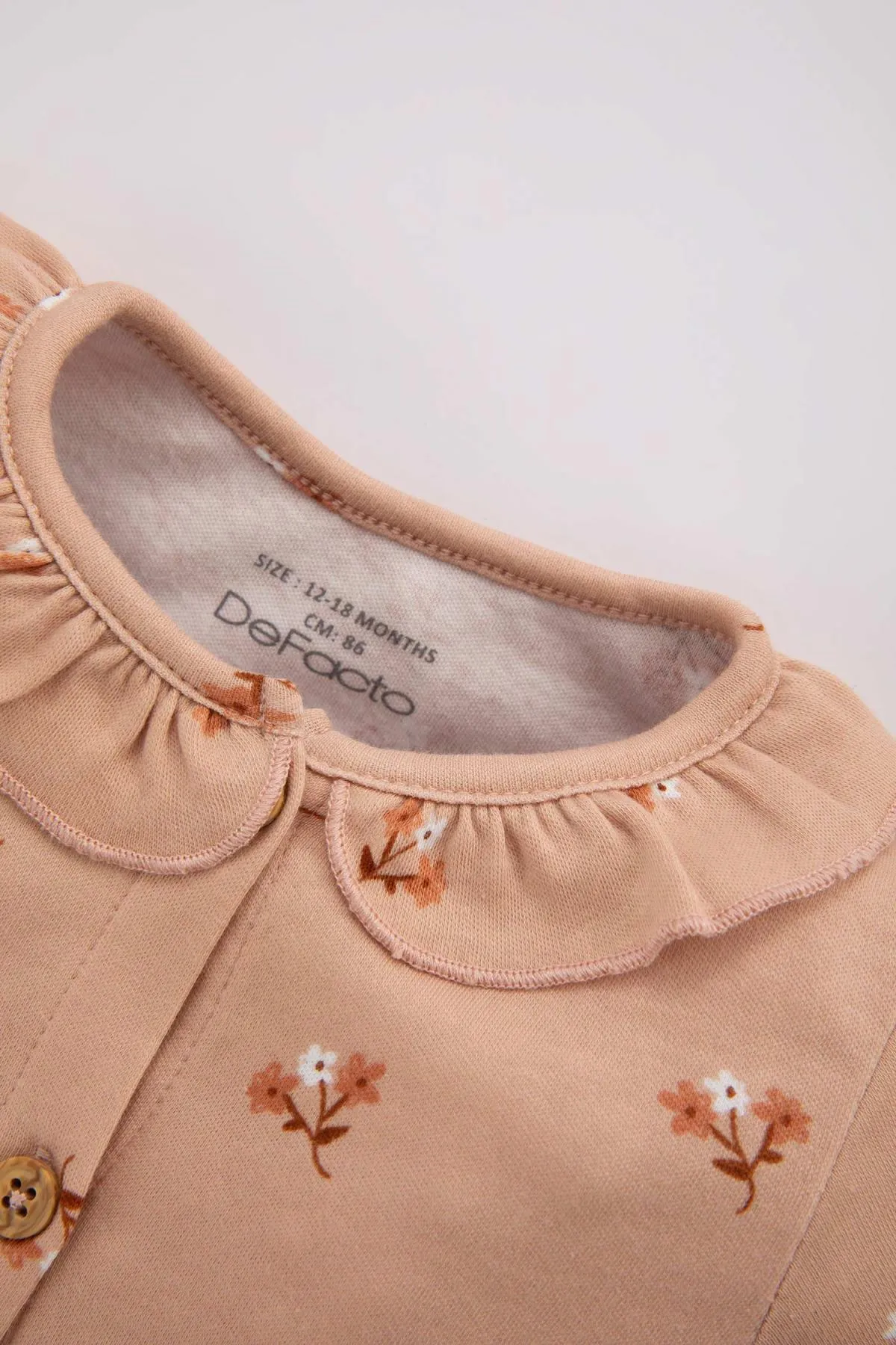 DeFacto  Blumen-Jumpsuit-Haarband für Babys und Mädchen, 2er-Set