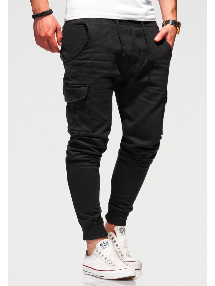 SOULSTAR Jogginghose - MPKANSAS Lange Sporthose Trainingshose mit Cargotaschen in Schwarz günstig kaufen