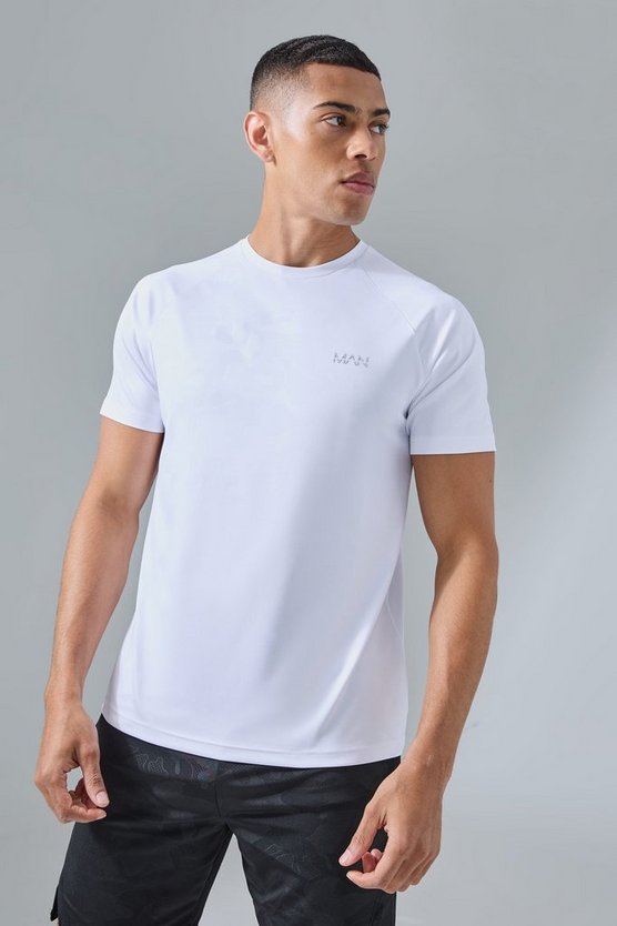 Man Active Camouflage Raglan Performance T-Shirt