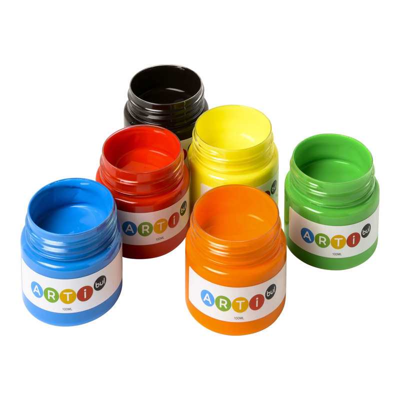 6 pots de peinture à doigts Oxybul