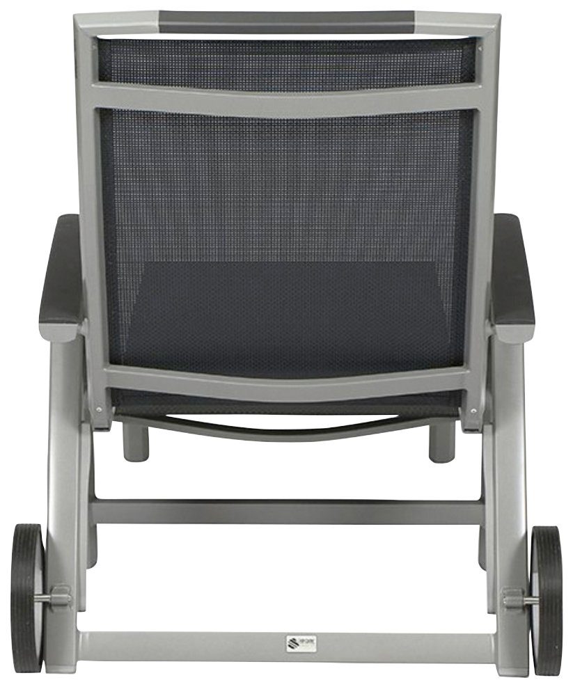 sieger EXKLUSIV Gartenliege Trento, Aluminium/Textil, verstellbar