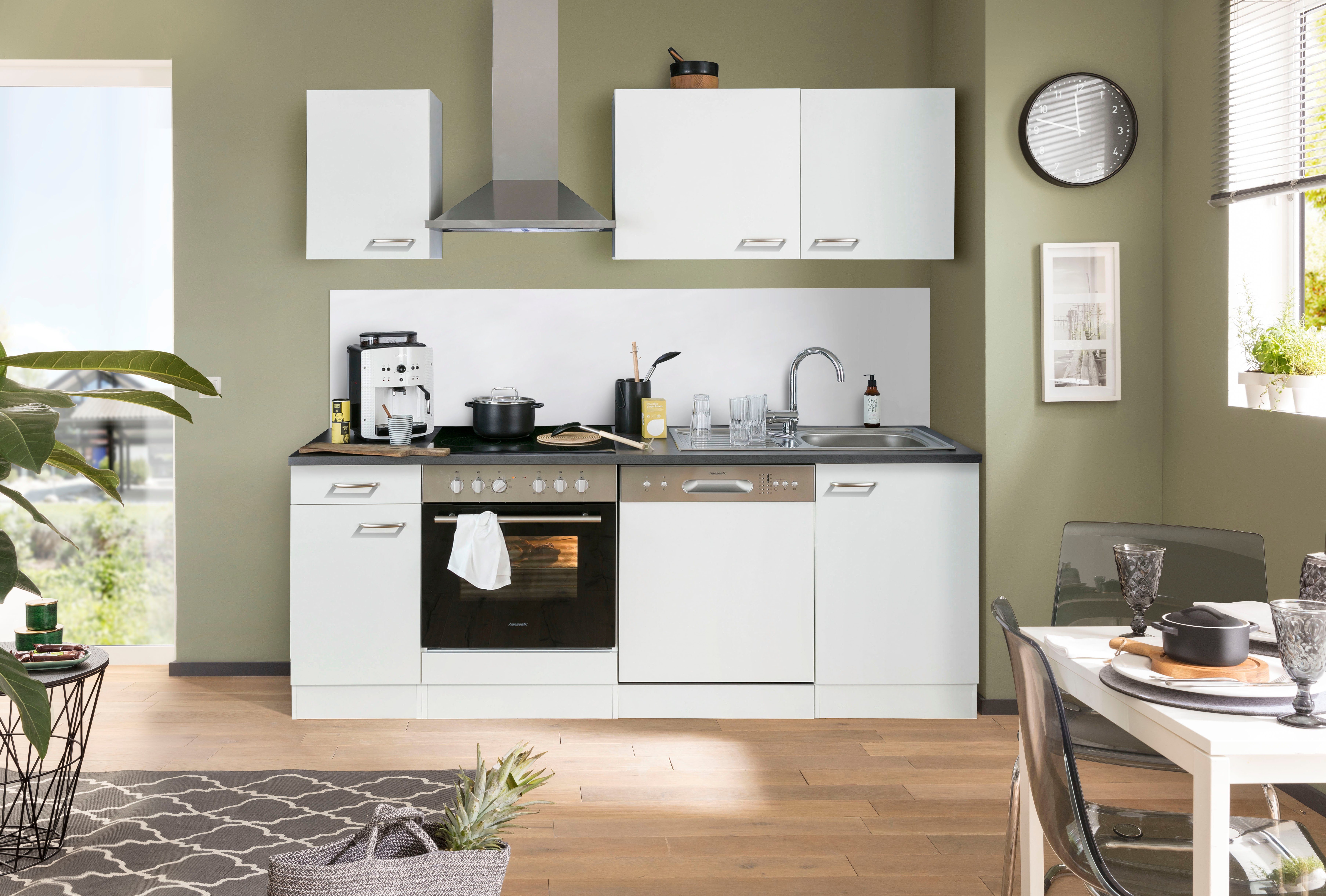 OPTIFIT Küchenzeile Parare, 210 bzw. 270 cm mit Hanseatic E-Geräten, mit oder ohne Kühlschrank