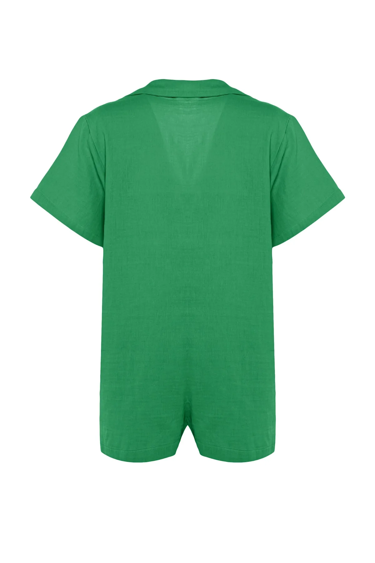 Trendyol Collection  Grüner, weit geschnittener Overall aus gewebtem Musselin aus 100 % Baumwolle TBESS23TU00001