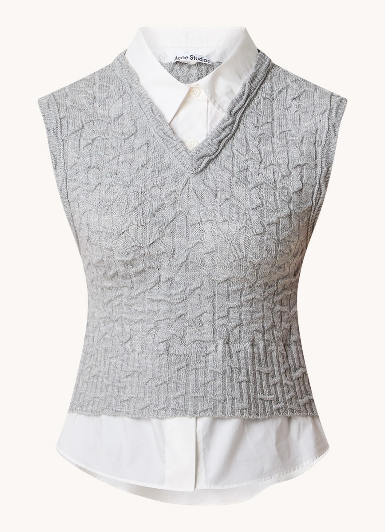 Acne Studios Chunky knit top with collar