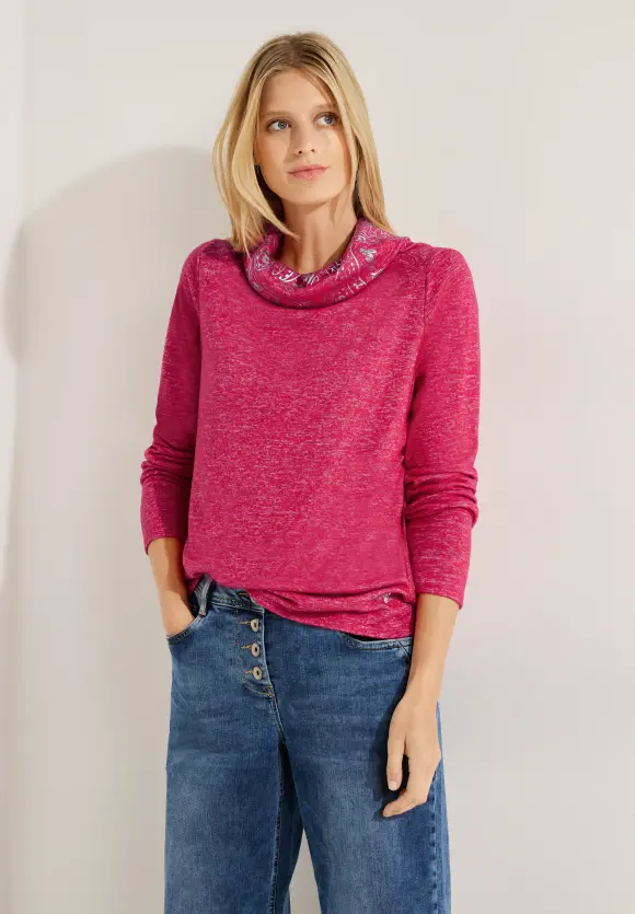 CECIL Shirt mit Schimmerdetails
