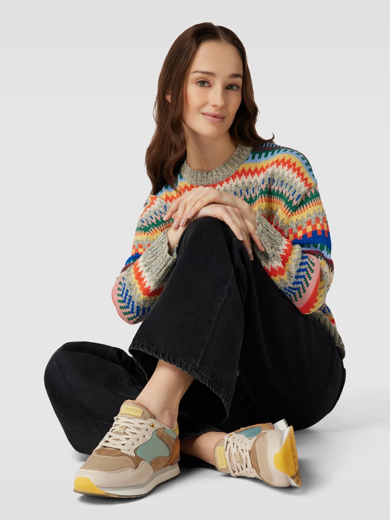Sneaker im Colour-Blocking-Design Modell 'TAMPA' in beige