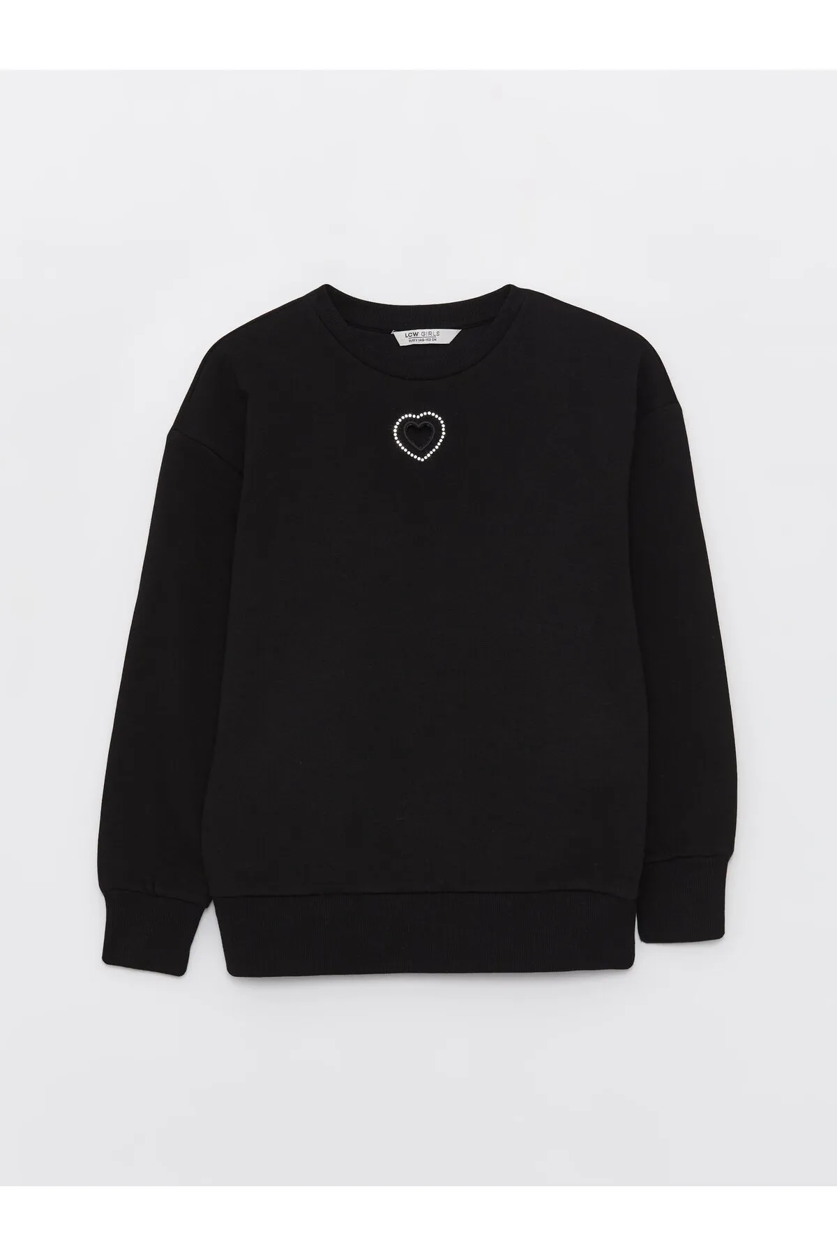 LC Waikiki  Langärmliges Mädchen-Sweatshirt mit Rundhalsausschnitt