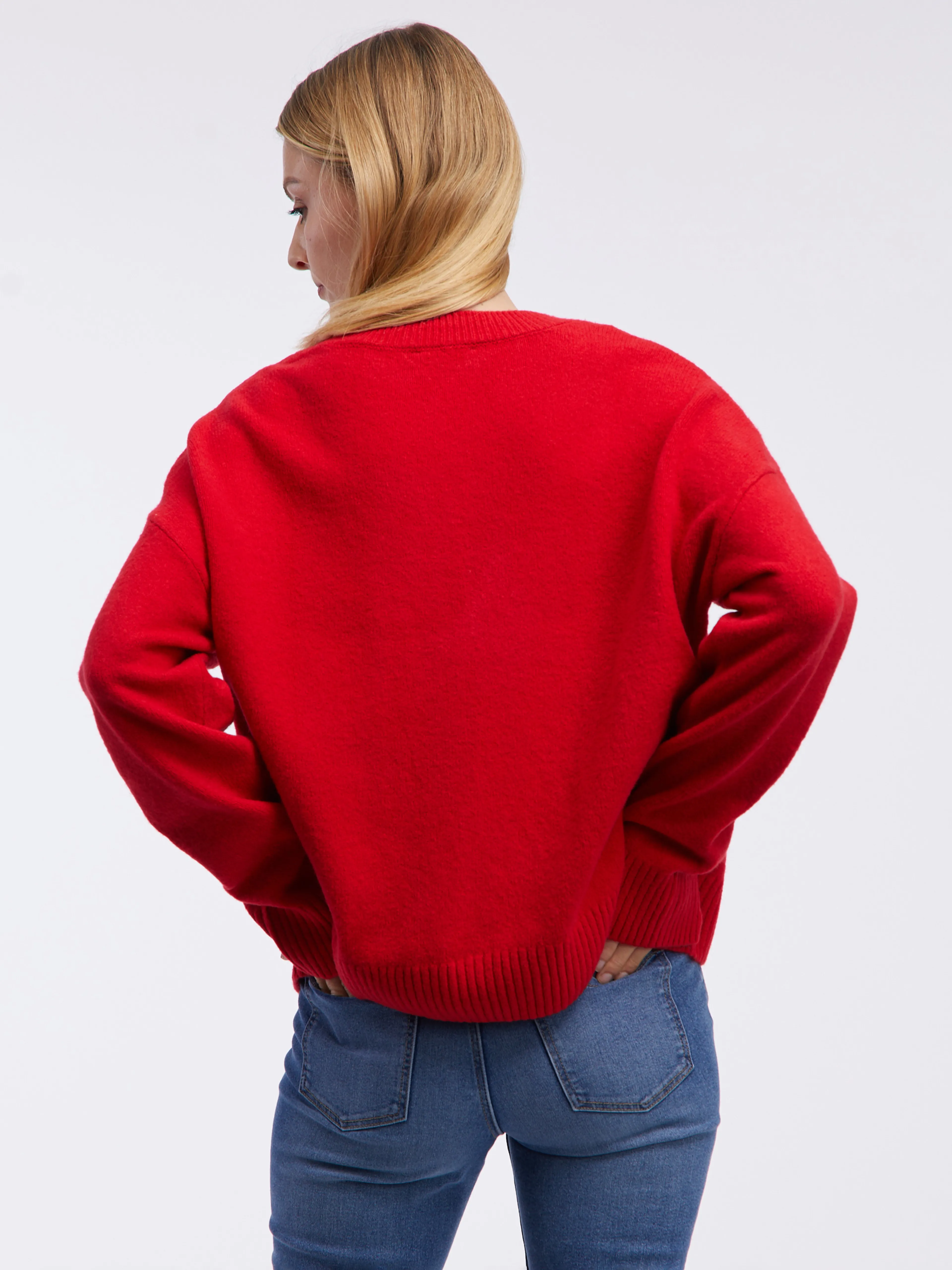 Roter Damenpullover ORSAY