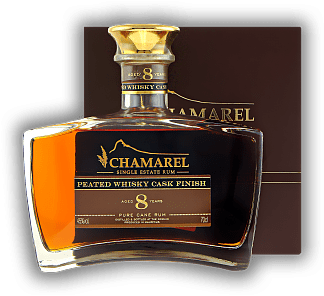 Chamarel X.O. Peated Whisky Cask Finish 8 Years Chamarel X.O. Peated Whisky Cask Finish 8 Years Single Barrel - Limited Edition. Alter 8 J. - 0,7	 Liter - Vol 45%
