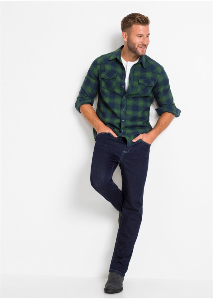 Flanell-Langarmhemd