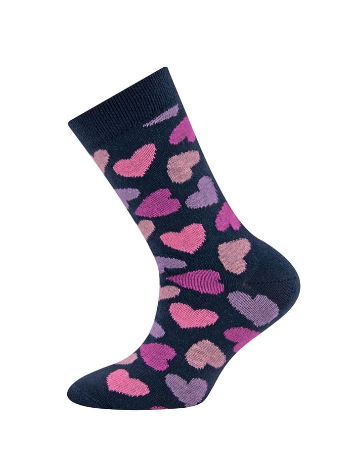 ewers 6er-Set Socken 6er Pack Herzen/Ringel in blau günstig kaufen