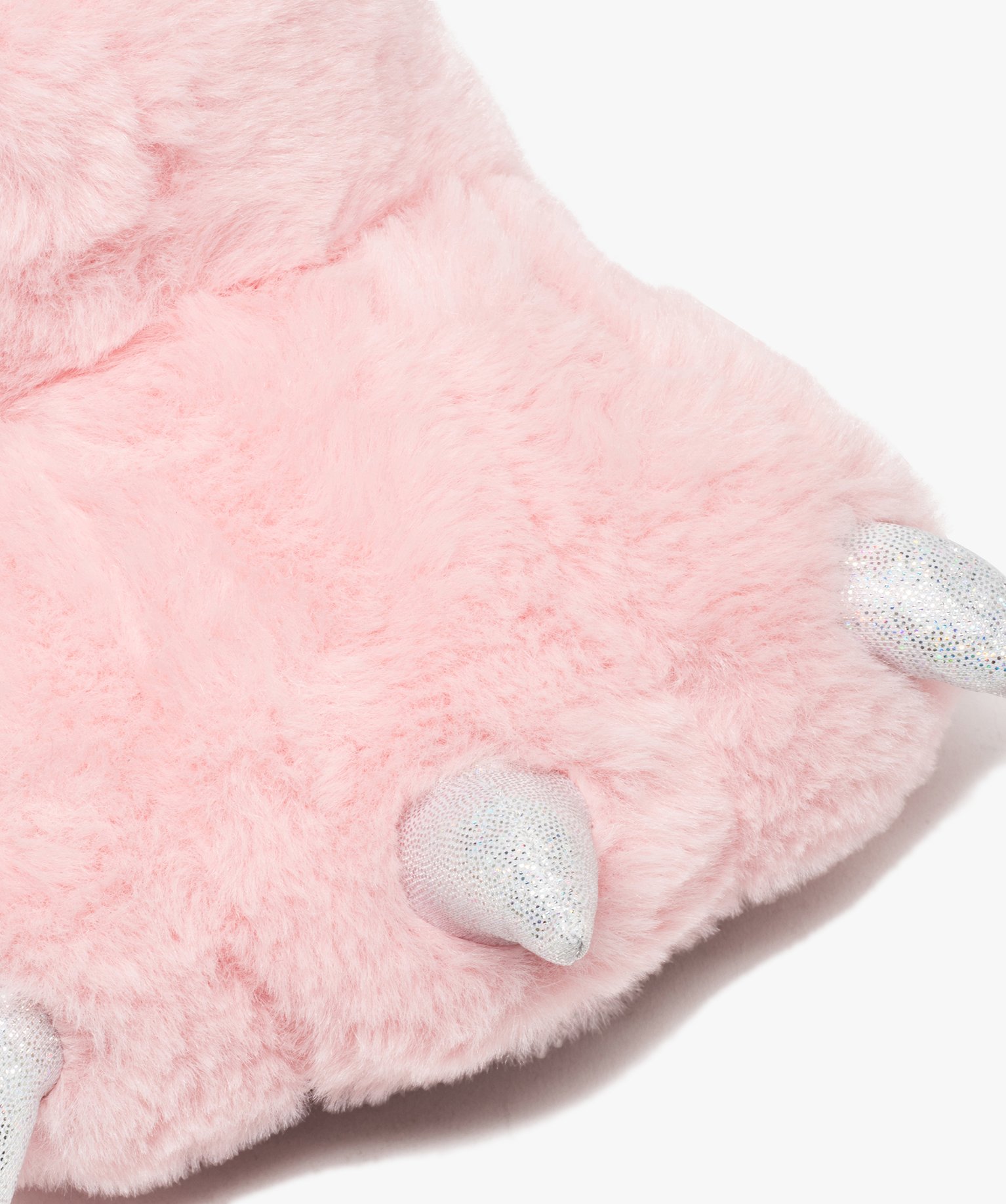 Chaussons boots fille 3D en patte de monstre rose | GEMO