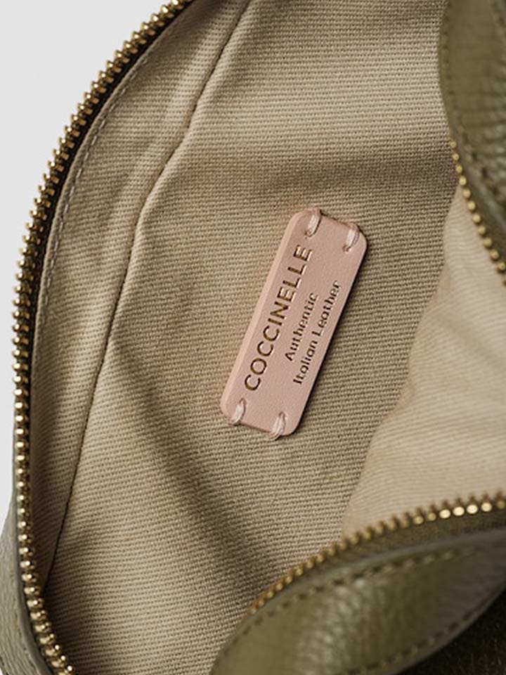 COCCINELLE Leder-Umhängetasche in Khaki - (B)21 x (H)17 x (T)6 cm günstig kaufen onesize