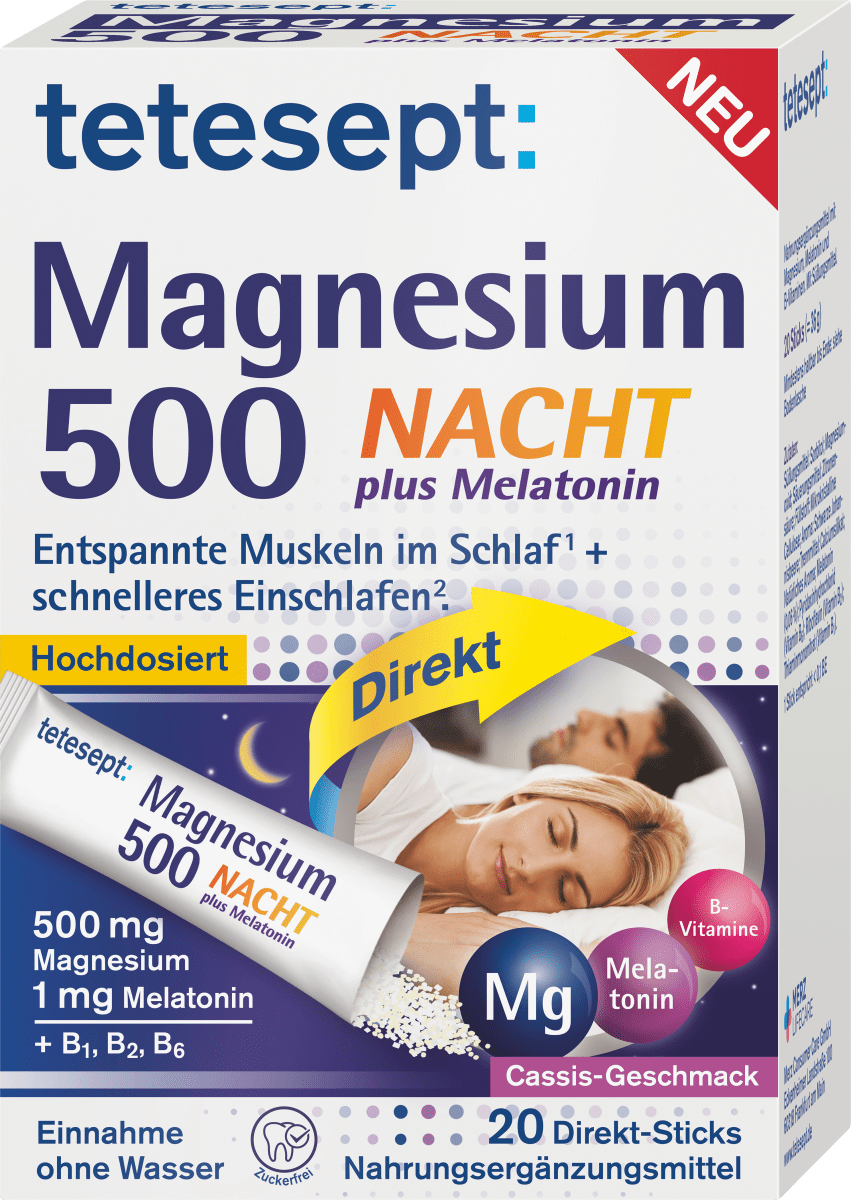 Magnesium Nacht plus Melatonin Direkt Sticks 20 St, 36 g