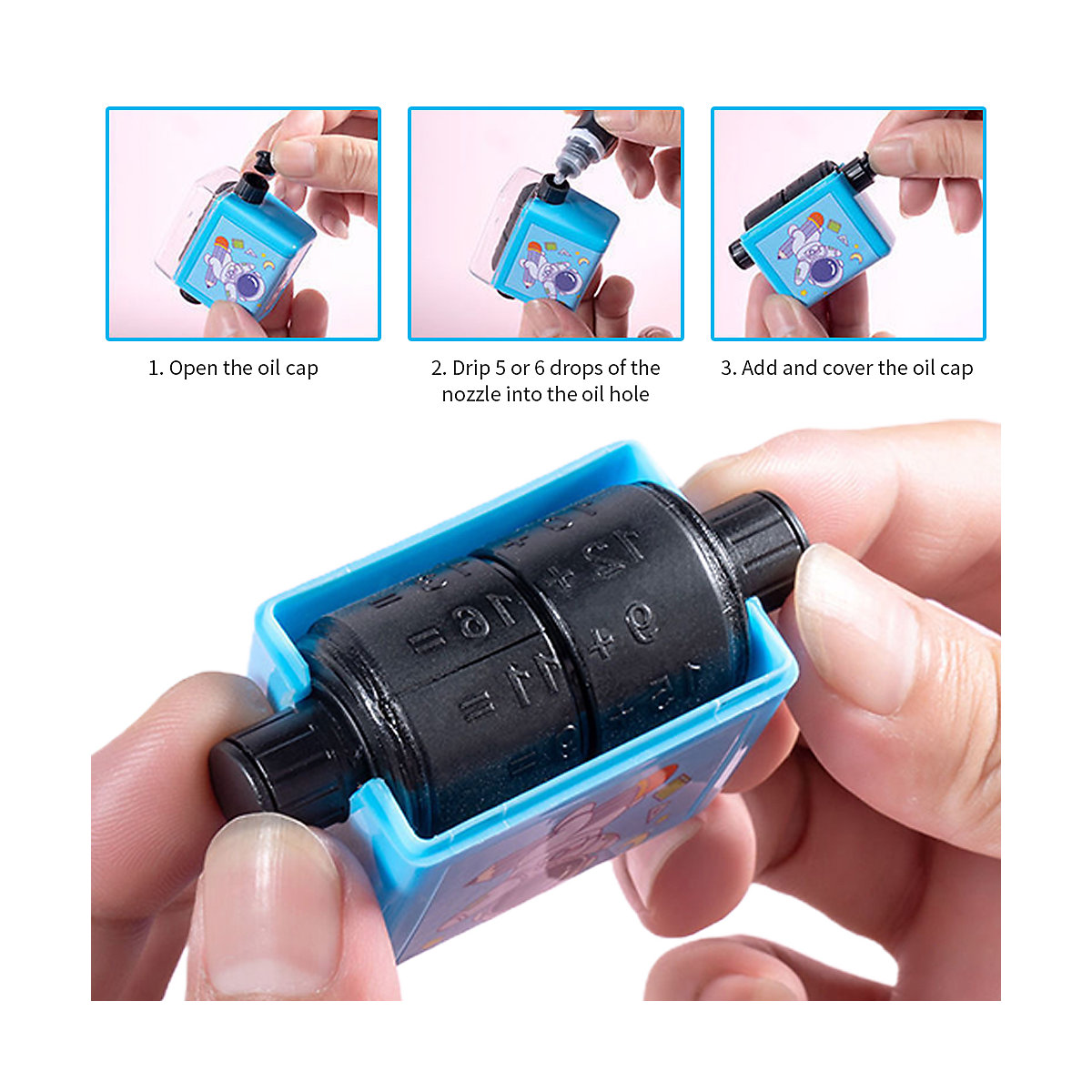 frler Mathematik Rollstempel für Addition Subtraktion Division Stempel für Kinder