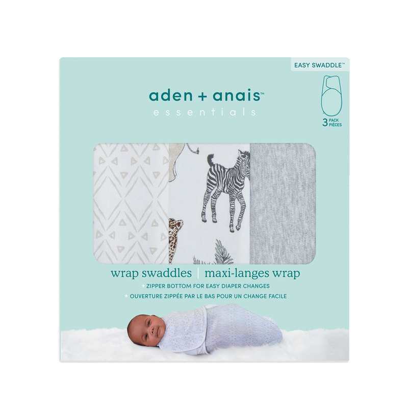 Lot de 3 langes d'emmaillotage 0-3 mois Aden et Anais
