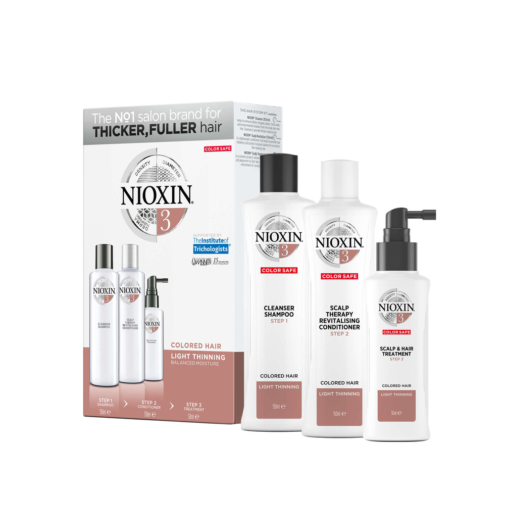Nioxin NIOXIN Trial Kit System 3 Soin épaississant complet pour cheveux normaux à fins et colorés