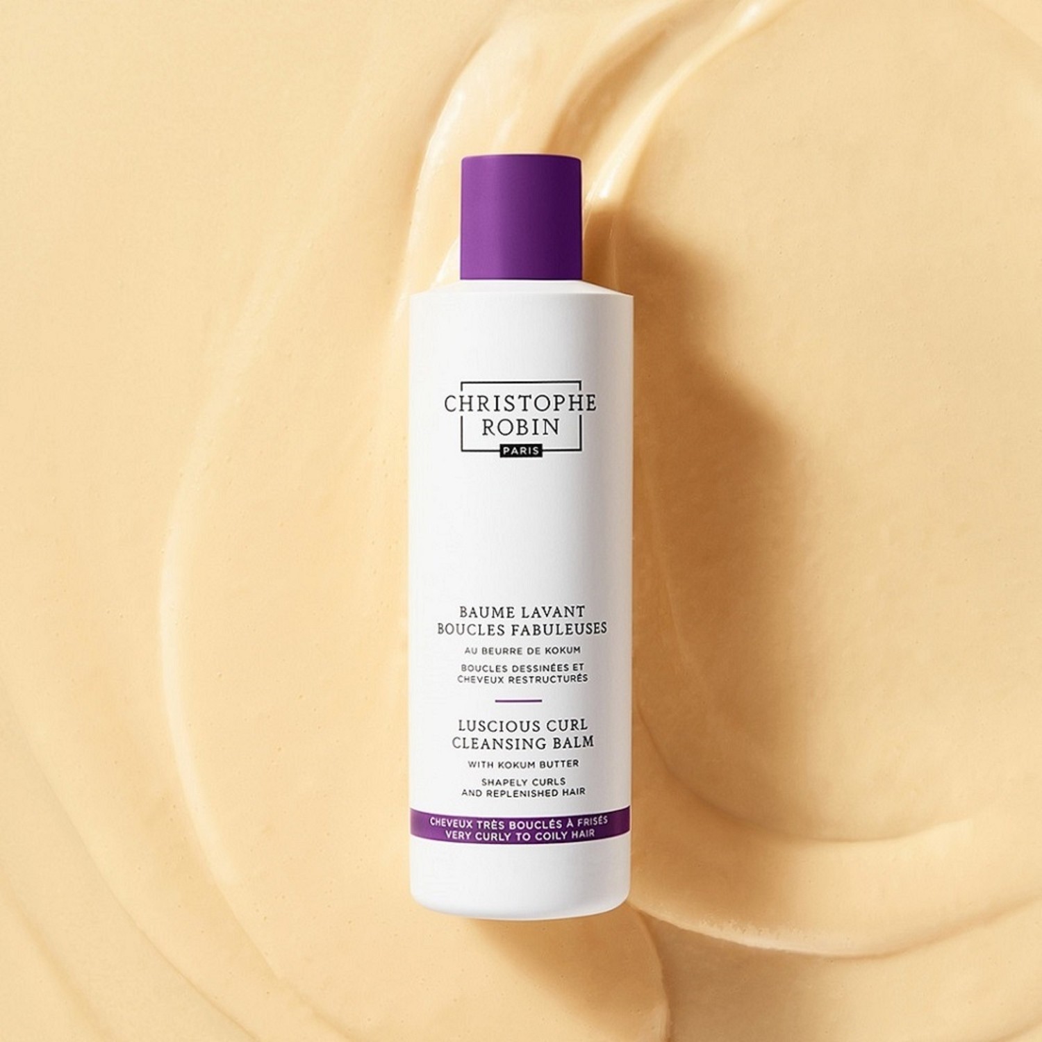 Bálsamo de limpeza Christophe Robin Fabulous Curls com manteiga de kokum