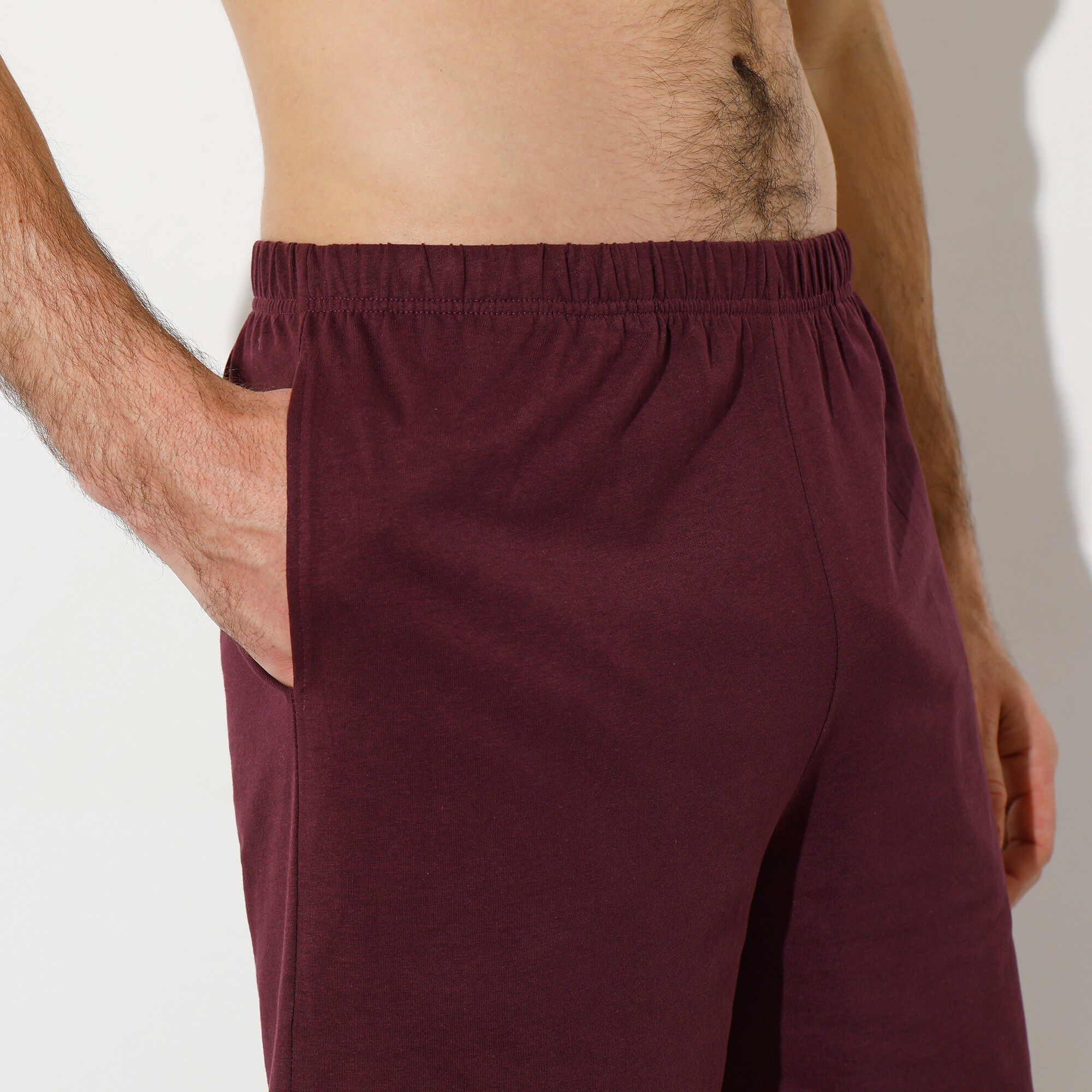 Pyjama-short rayé col tunisien