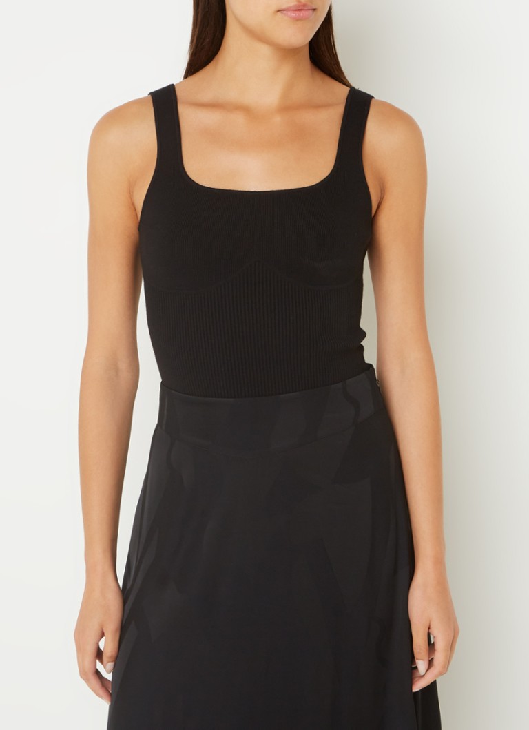 ba&sh Oxmo rib knitted tank top with stretch