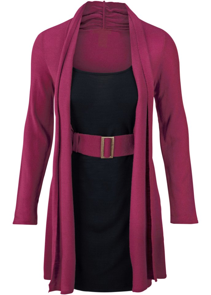 Strickkleid mit Gürtel