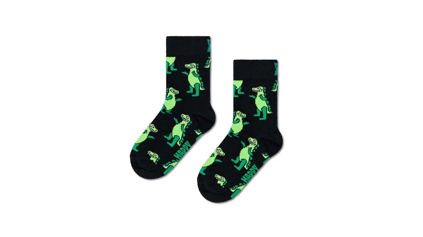 Happy Socks Kinder Socken Kids Inflatable Dino Black