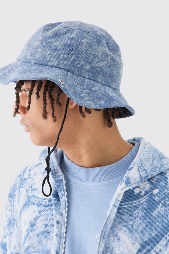 Blauer Denim-Anglerhut