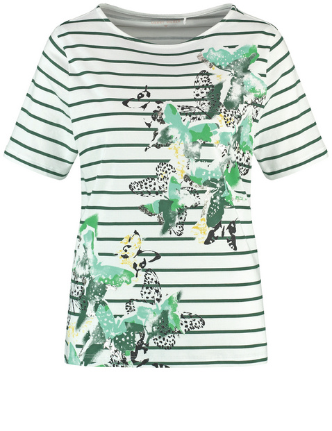 Gestreiftes T-Shirt aus Baumwolle