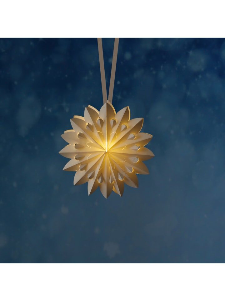 MARELIDA LED Papierstern Weihnachtsstern beleuchtet D: 40cm in weiß günstig kaufen onesize