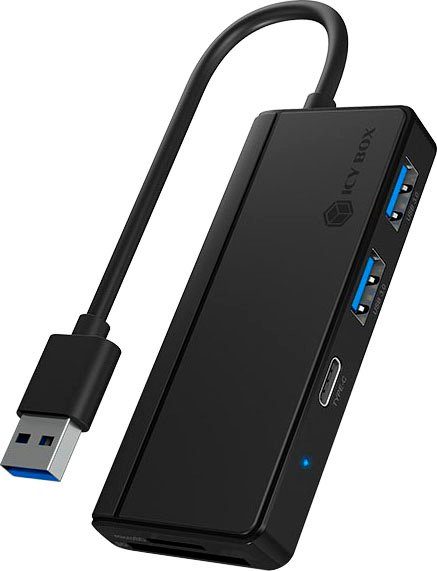 ICY BOX USB 3.0 Type-A Hub & Kartenleser Computer-Adapter