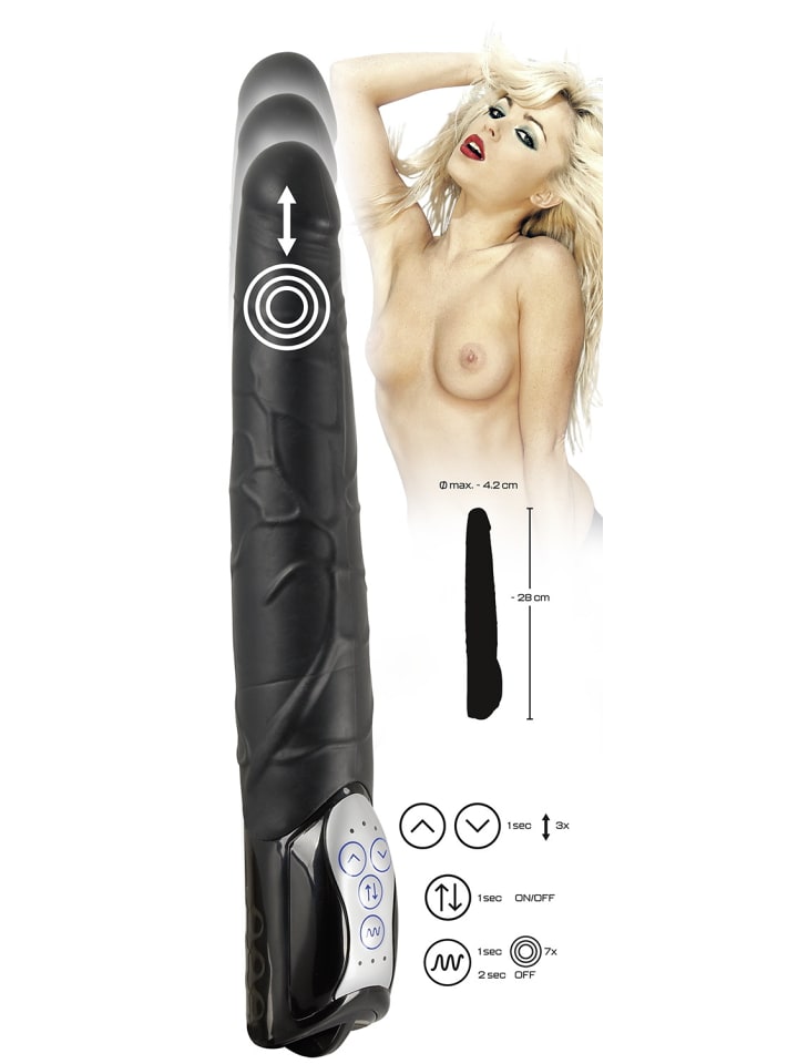 You2Toys Vibrator Black Push Thrusting Vibrator in schwarz günstig kaufen 27,5