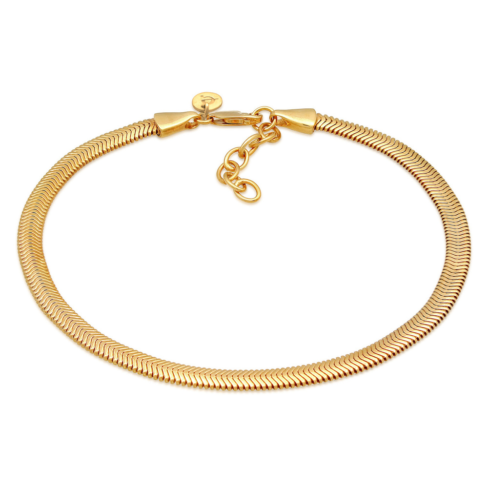 Elli PREMIUM Elli PREMIUM Bracelet de Cheville Femmes Bracelet de Cheville plat élégant en Arg Bijoux