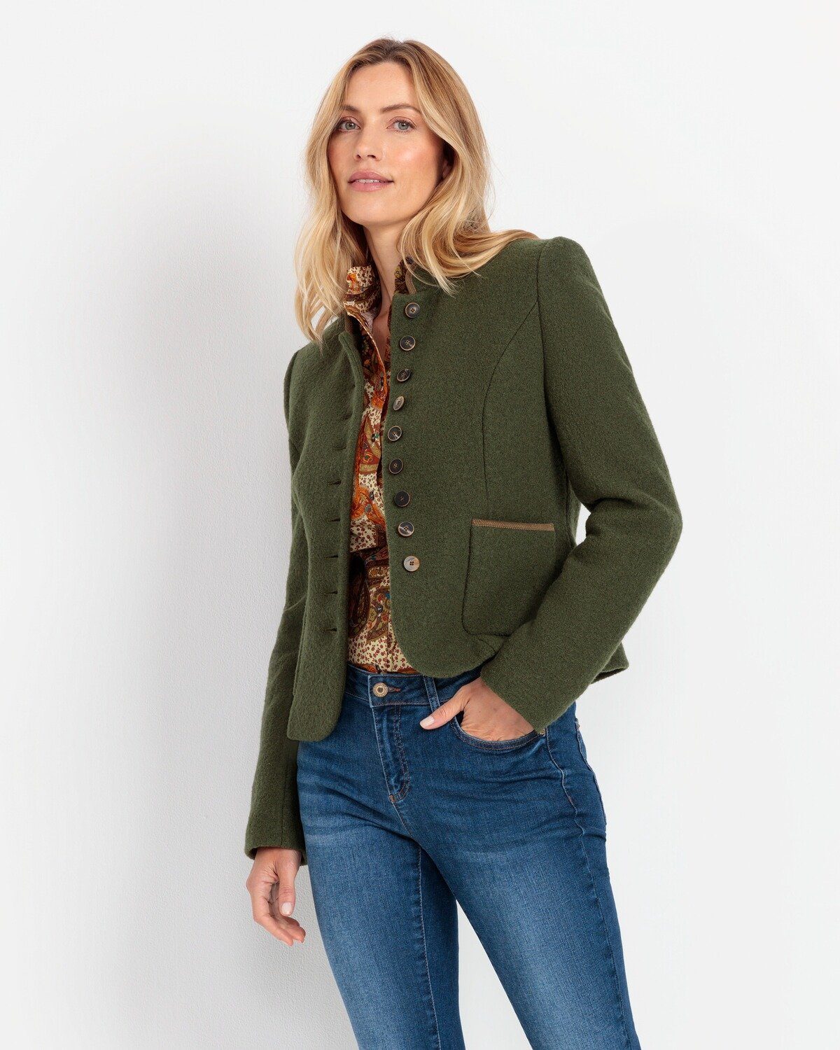 Reitmayer Walkjacke Kurze Stehkragenjacke