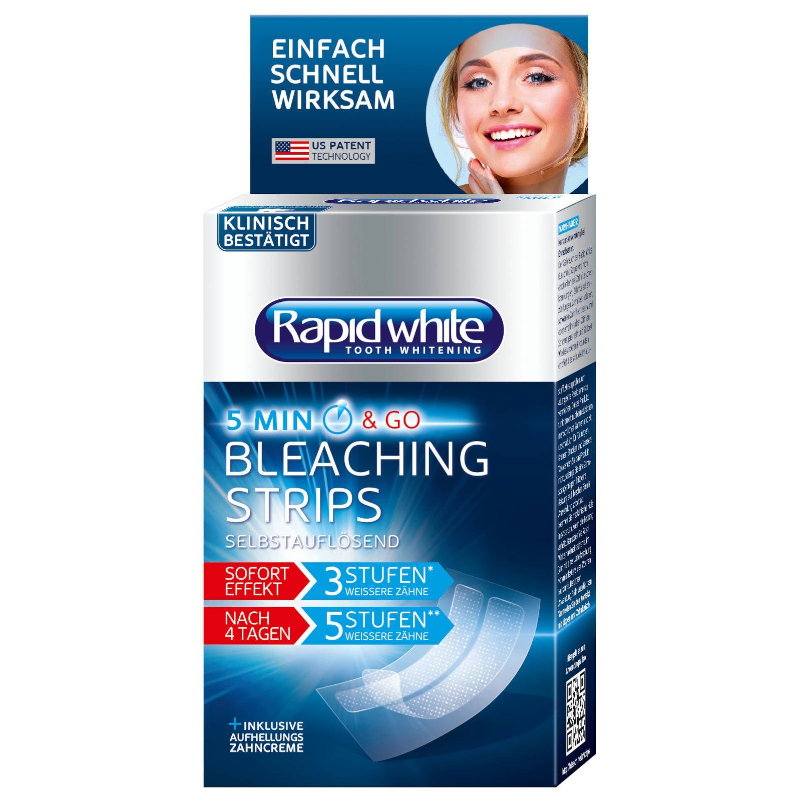 Rapid white Zahnbleaching-Kit STRONG BOOSTER Zahncreme 75 ml + 2x Rapid White Express Bleaching