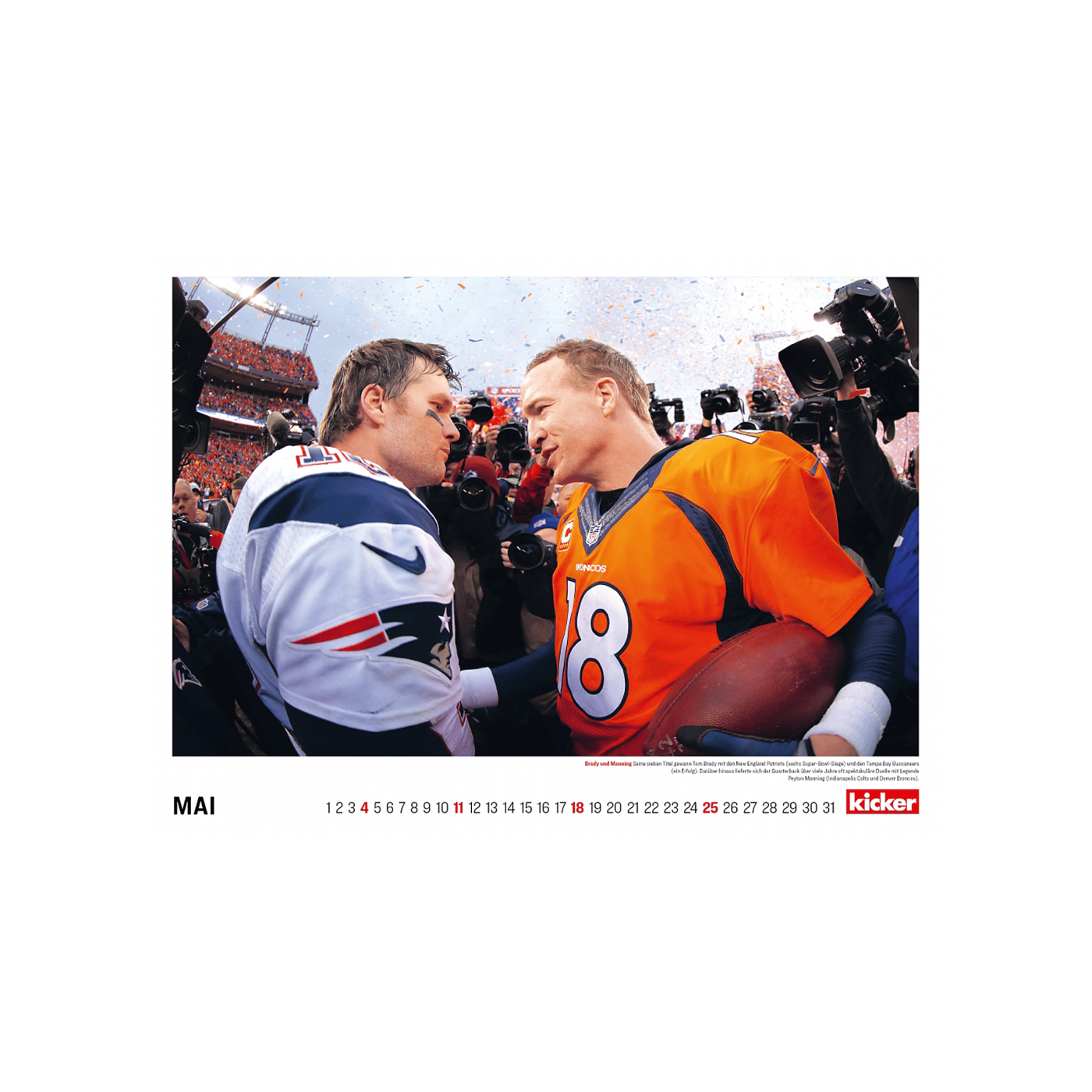 kicker American Football Monatskalender2025