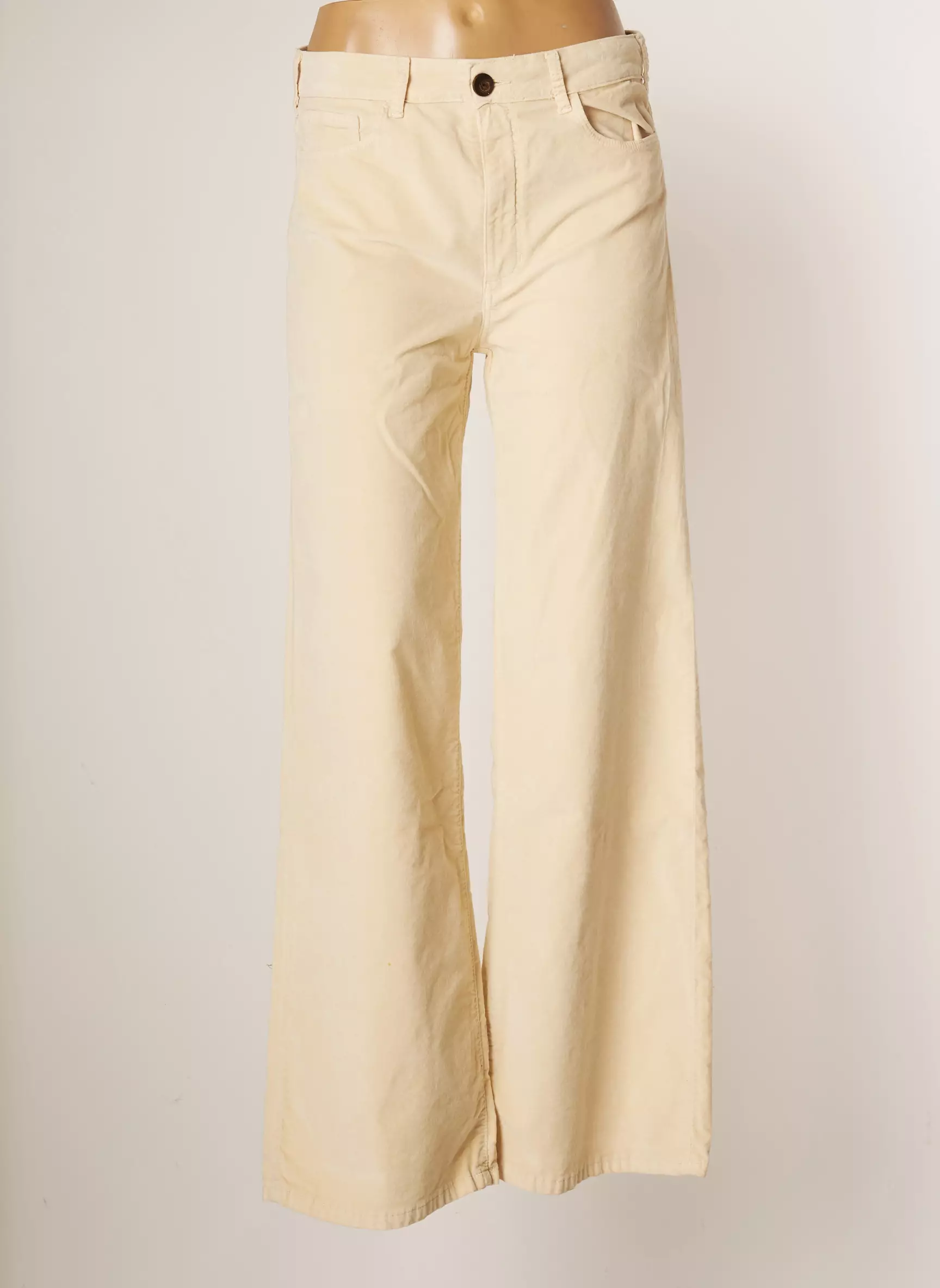 Maison Hotel Pantalons Flare Femme couleur beige