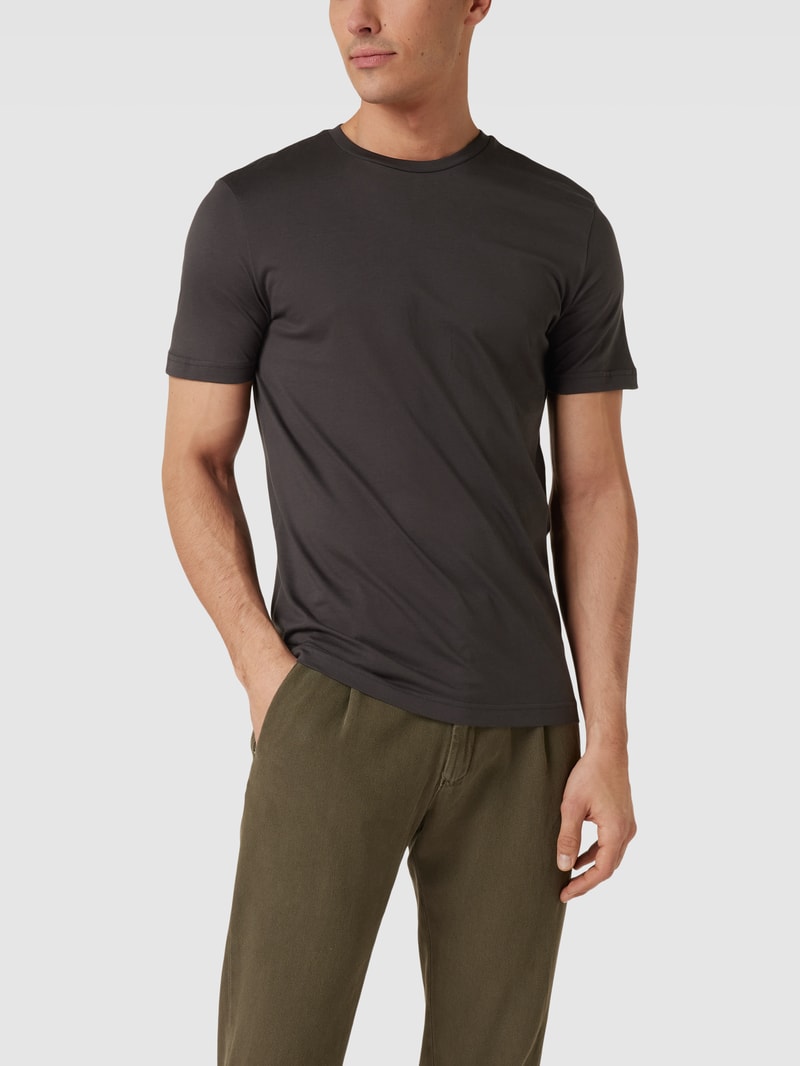 T-Shirt mit Rundhalsausschnitt in anthrazit