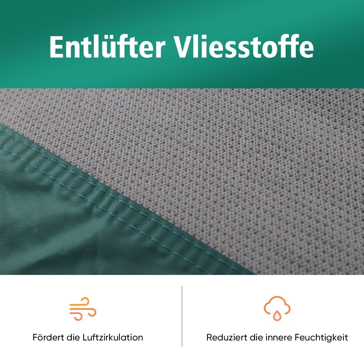 Sekey Gartenmöbel-Schutzhülle Abdeckung für Gartentisch Rattan Quadratisch Abdeckhaube Gartenmöbel