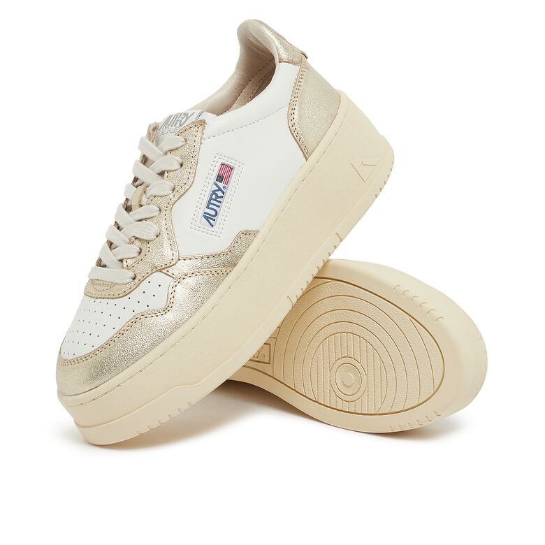 Autry Wmns Medalist Platform Leat/Leat wht/platinum