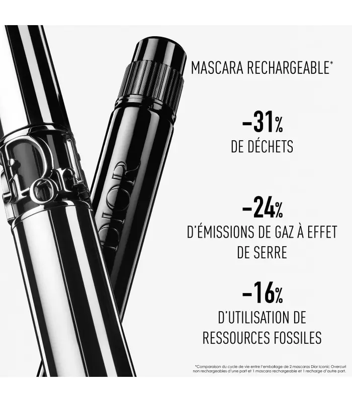 DIORSHOW ICONIC OVERCURL  RECHARGE mascara teinte - teinte noire - effet volume et courbe