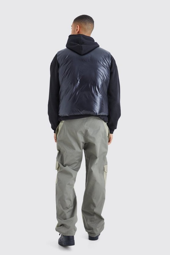 Slim-Fit Colorblock Cargo-Hose