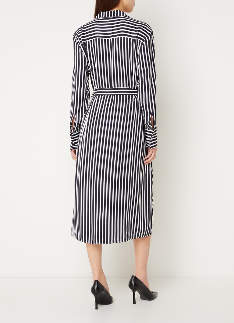 Rochie cămașă cu dungi, de la Tommy Hilfiger, cu curea.