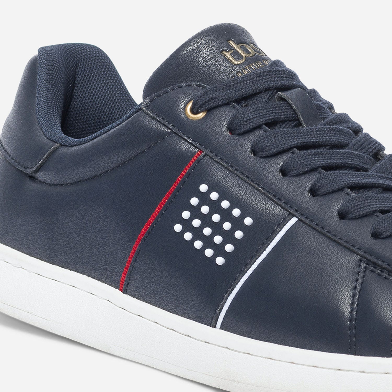Tennis TBS bleu marine en cuir