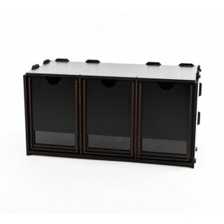 Black Paint Rack: Schrank mit 3 Hohen Schubladen