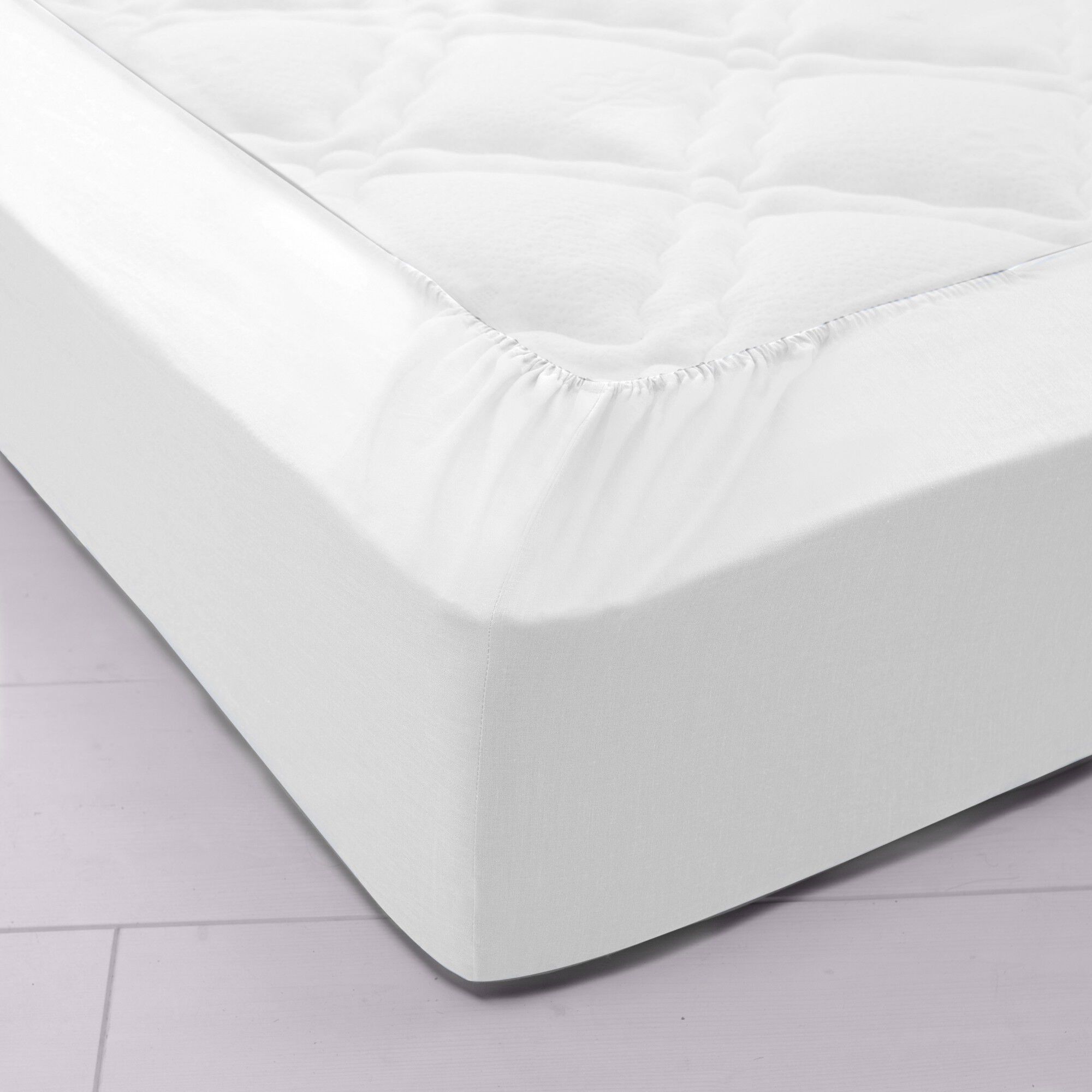 Drap-housse uni coton bonnet 32 cm