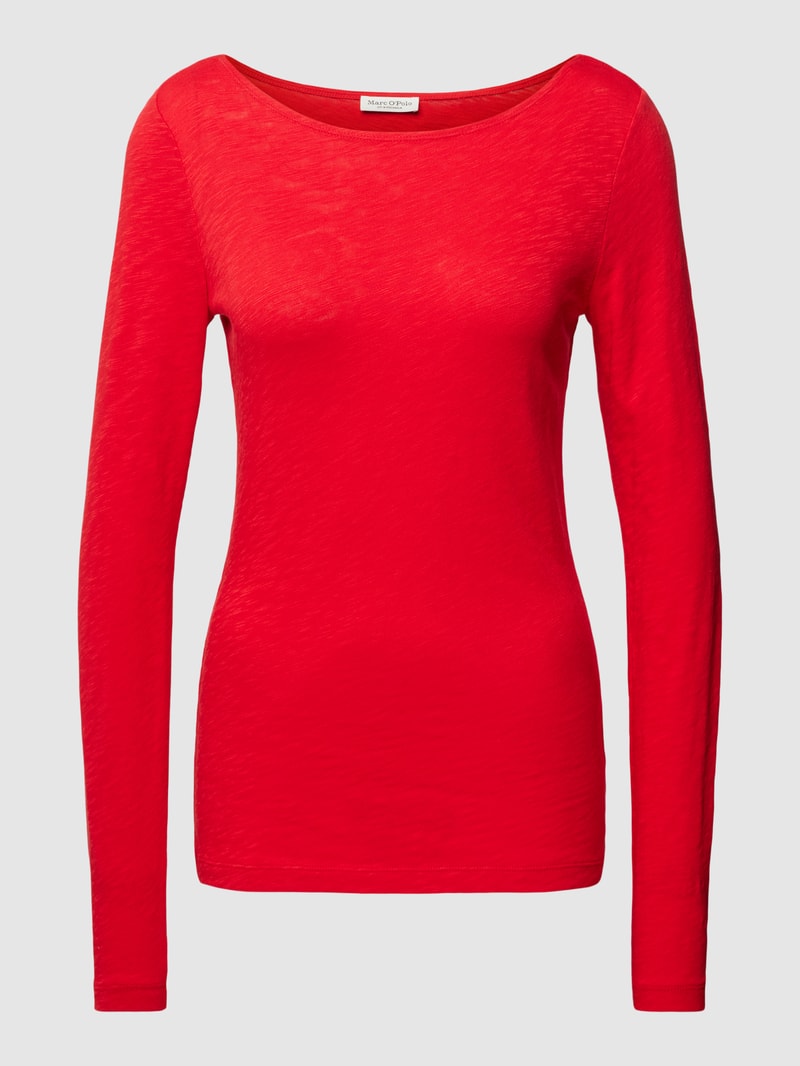 Longsleeve mit U-Boot-Ausschnitt in rot