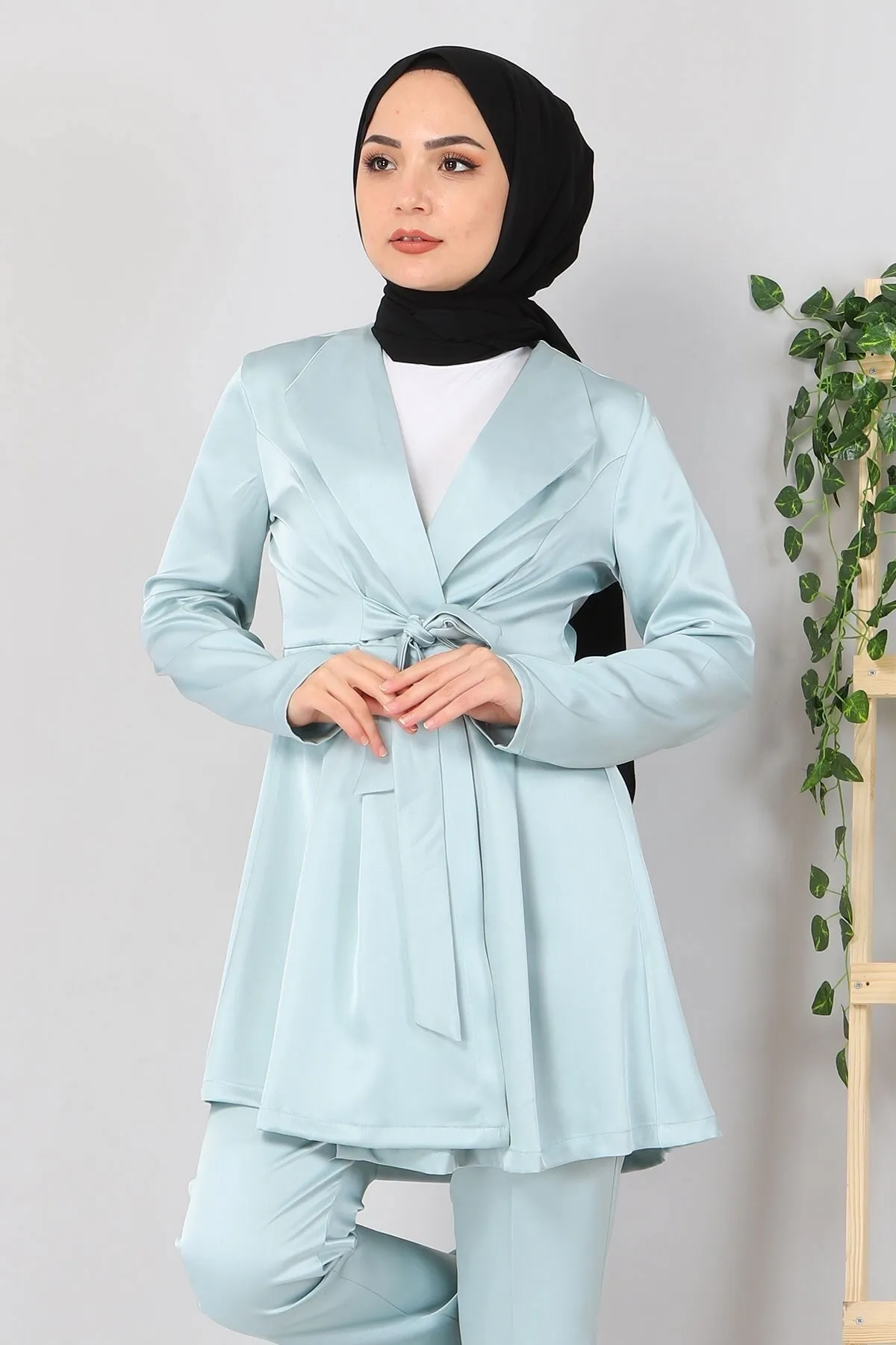 Modamihram  Satinkombination Mint 10658